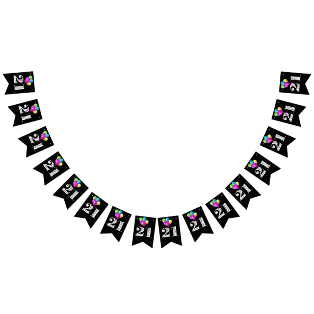 21. Party-Ballons Wimpelkette (Alle)