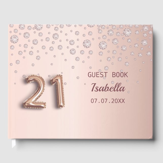 21. Rose Golddiamanten Gästebuch (Vorderseite)