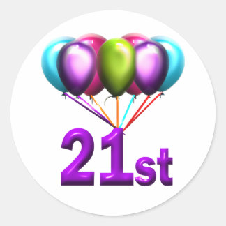 21. RUNDER AUFKLEBER