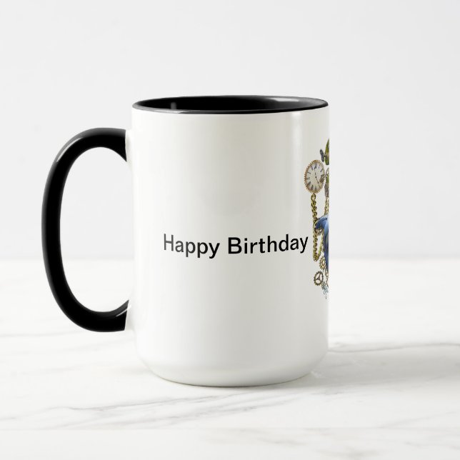 21. Steampunk Geburtstag Tasse (Links)