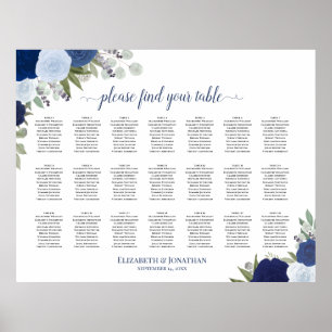 21 Tableau Boho bleu Mariage floral