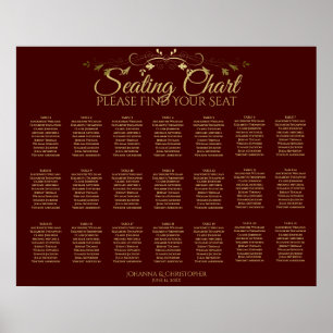21 Tableau Gold & Auburn Brown Mariage Siating Cha