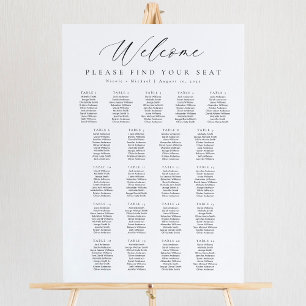 21 Tables Sitzplan Willkommen Poster