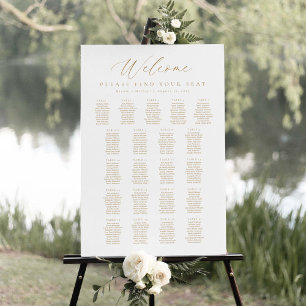 21 Tables Sitzplan Willkommen Poster