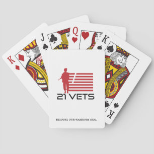 21 Tierärzte, die Karten spielen Spielkarten