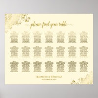 21 Tischdecken für Hochzeitsstühle Creme & Gold Fr