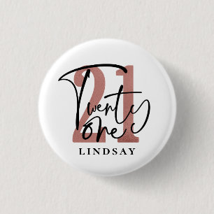 21 Typografie zum Geburtstag Button