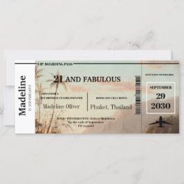 21 und Fabulous Tropical Boarding Pass QR Code