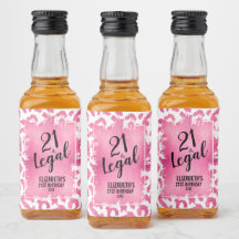 21 und Legal Pink White Leopard Personalisiert Min