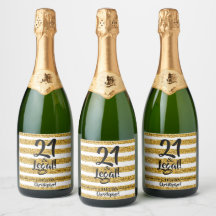 21 und legale Gold Imitate Glitzer Streifen Custom