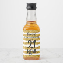21 und legale Gold Imitate Glitzer Streifen Custom
