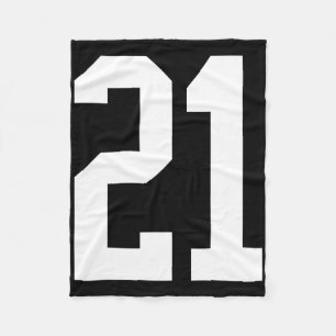 #21 White Number 21 Halloween-Cos im Sportfanganst Fleecedecke