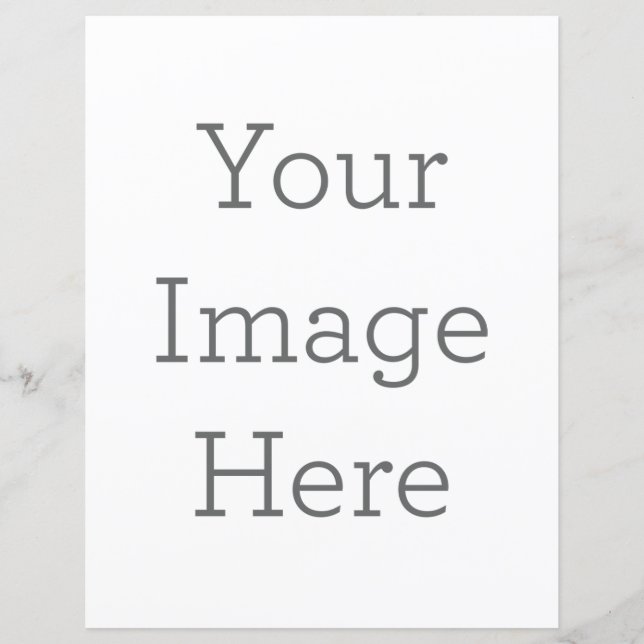 21,6 cm x 28 cm Flaches Papierblatt (Vorderseite)