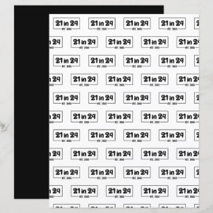 21e anniversaire 21 sur 24 Motif papier de album