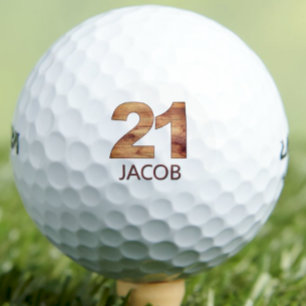 21e anniversaire balles de golf 21 ans golfer bois