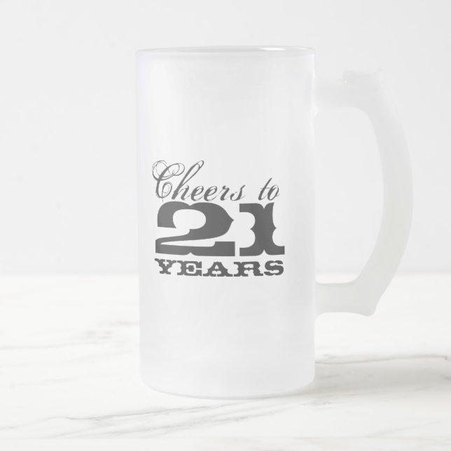 21e anniversaire Beer Mug pour hommes | Soeurs jus (Droit)