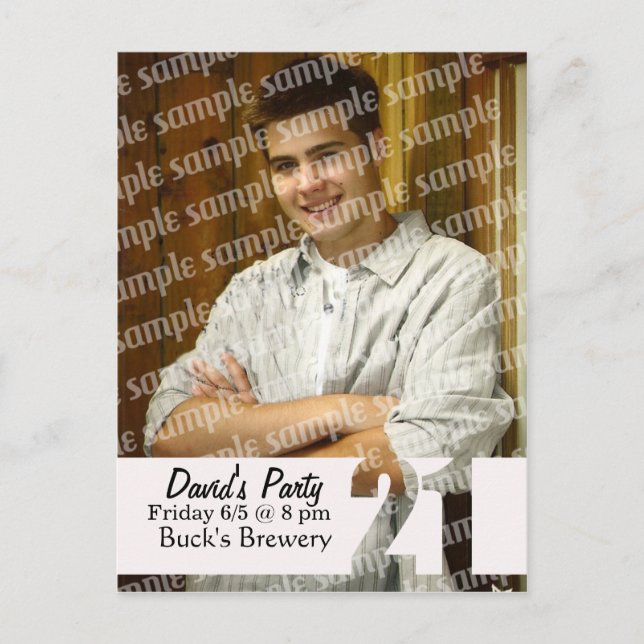 21e anniversaire carte photo (Devant)