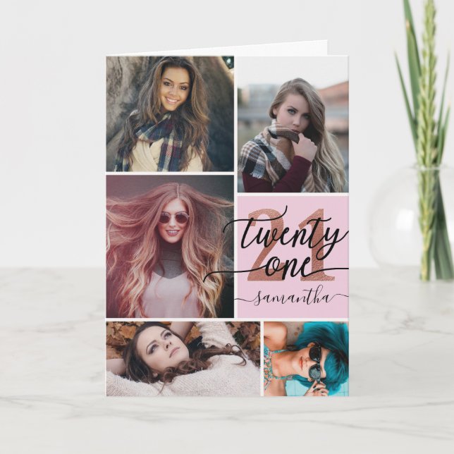 21e anniversaire Chic Carte photo (Devant)