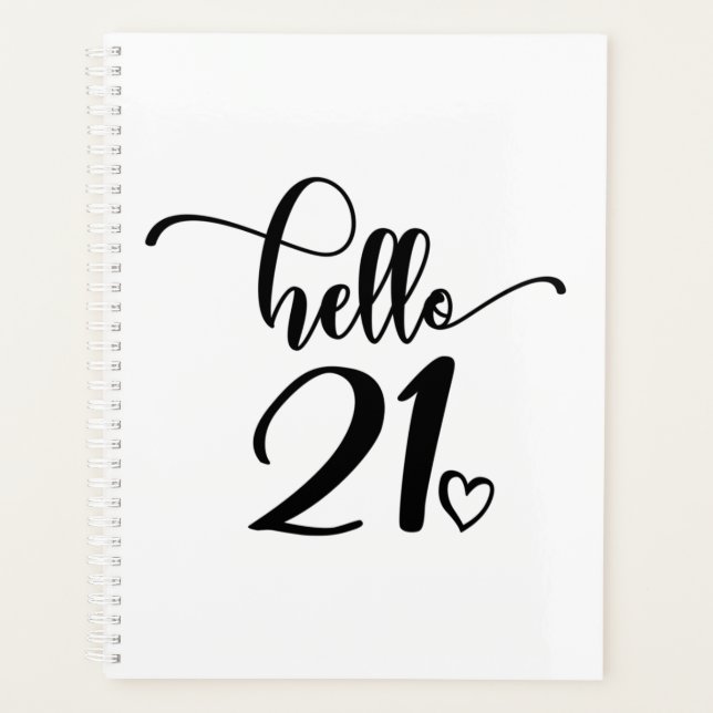 21e Anniversaire Femmes Bonjour 21 mignonne 21 ans (Devant)