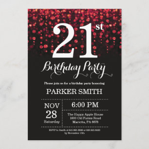 21e anniversaire Invitation Parties scintillant ro