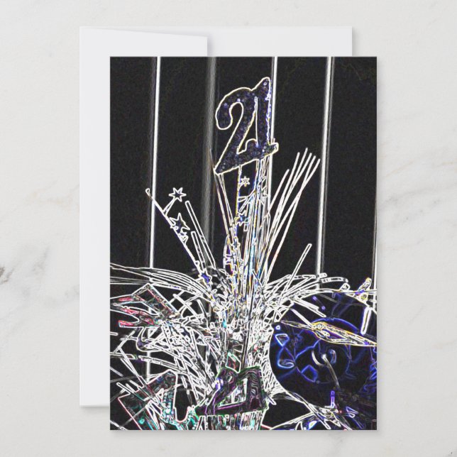 21e anniversaire Invitations de fête (Devant)