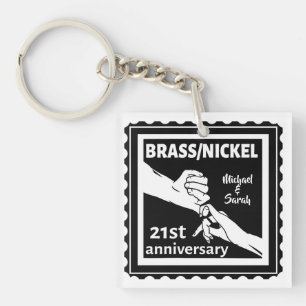 21e anniversaire mariage laiton nickel traditionne