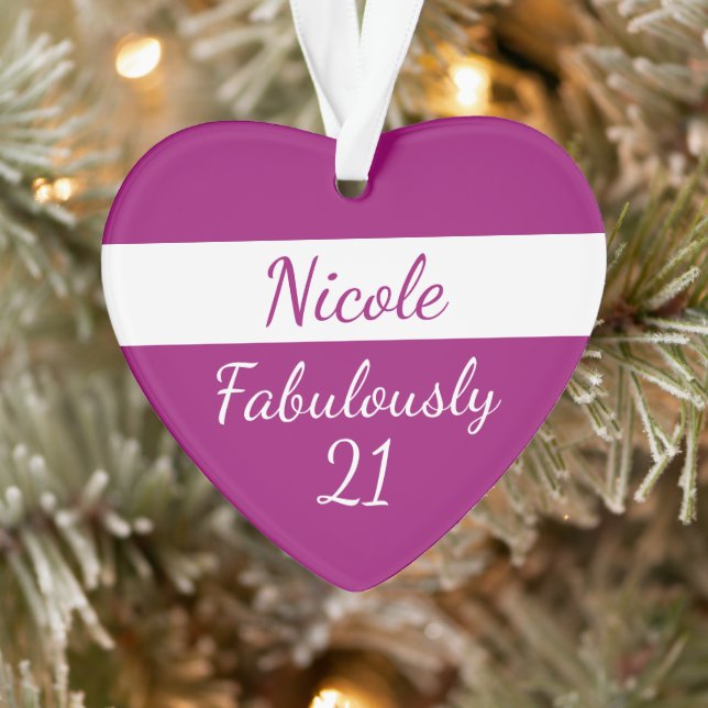 21e anniversaire Personnaliser Fabulement 21 rose (Arbre)