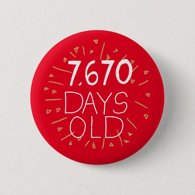 21e anniversaire pin badge accessoire de fête ving (Devant)