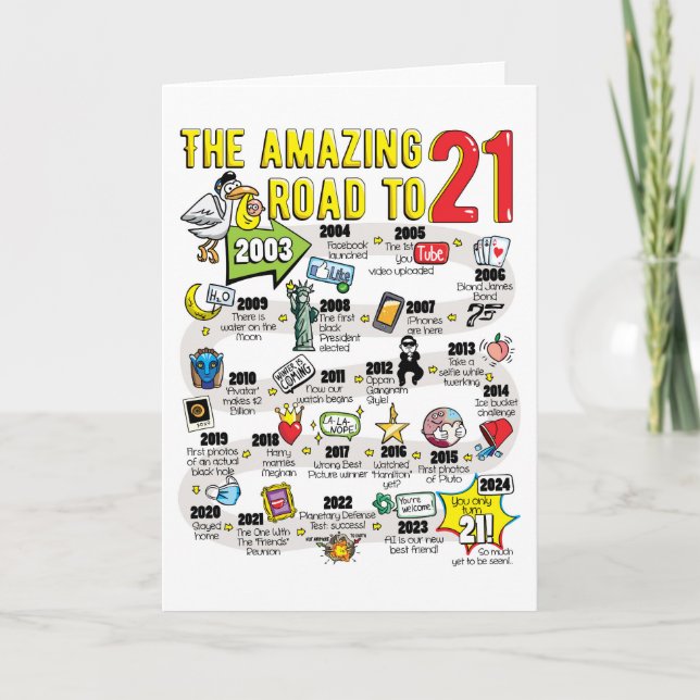 21e carte d'anniversaire (Devant)
