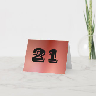 21e carte d'anniversaire (non alcoolique)