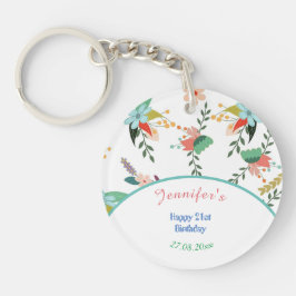 21e Fleurs colorées Joyeux anniversaire