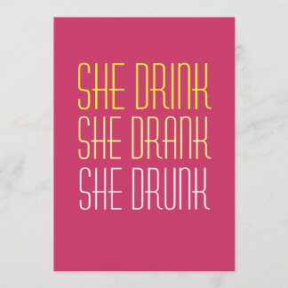 21e Invitation d'anniversaire - Boire Boire Boire 