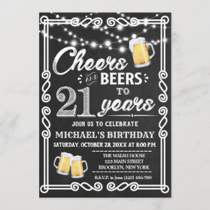 21e Invitation d'anniversaire  Chefs et bières