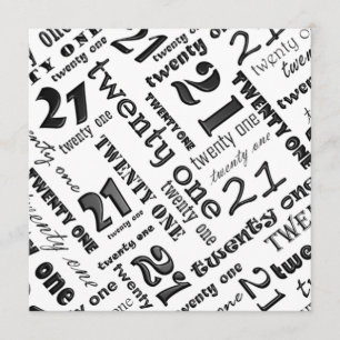 21ème Invitation de fête d'anniversaire