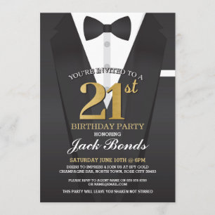 21ème Invitation d'or de cravate noire de costume