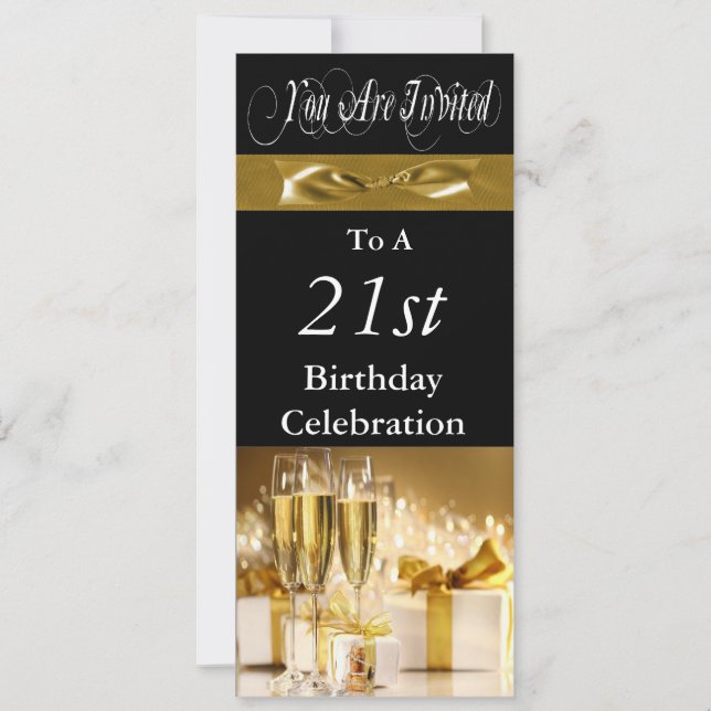 21ème Invitation personnalisée de fête (Devant)