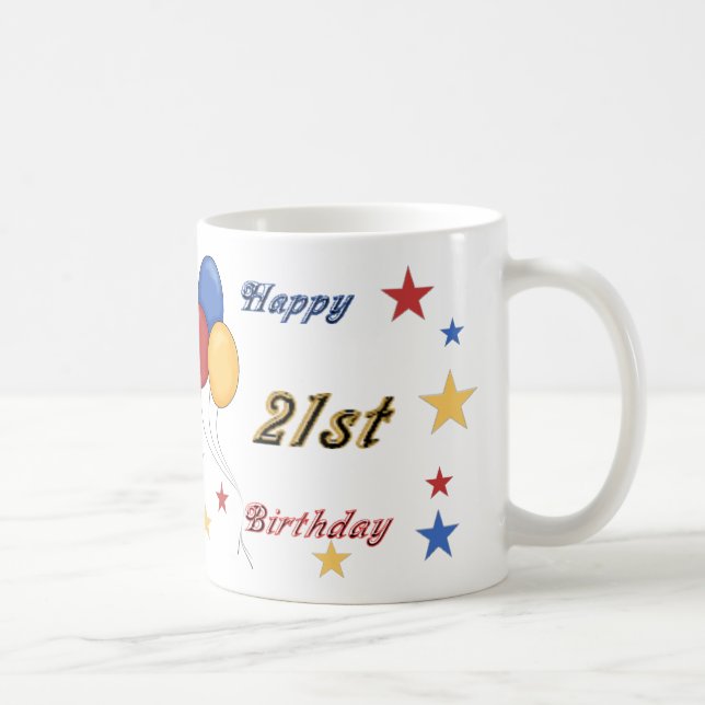 21ème tasse heureuse d'anniversaire (Droite)