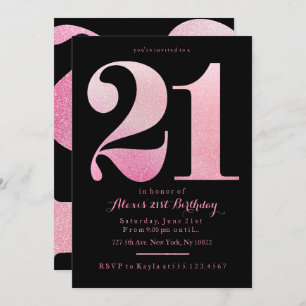21èmes invitations d'anniversaire de parties