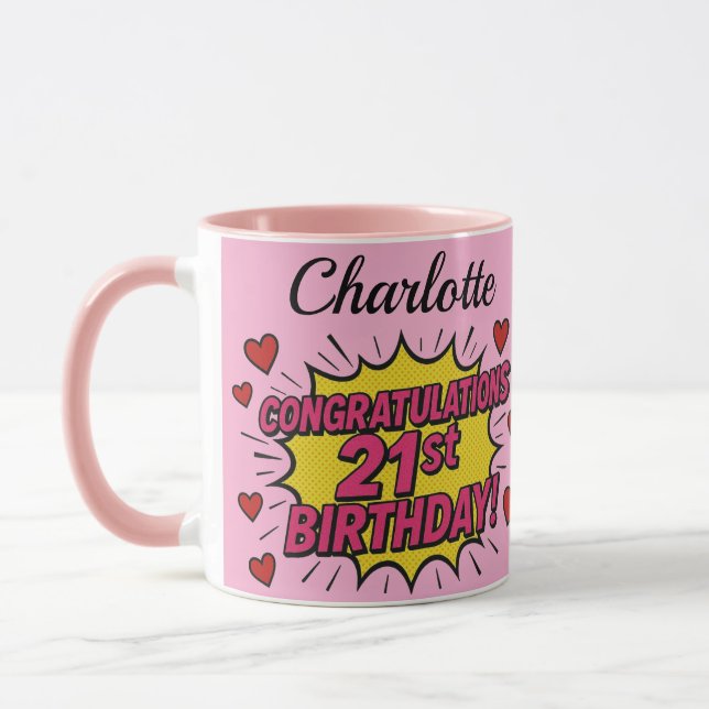 21st birthday coffee Mug (Gauche)