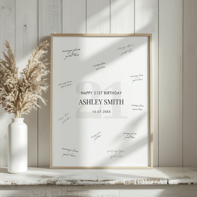 21st Birthday Signature Guest Book Poster (Von Creator hochgeladen)