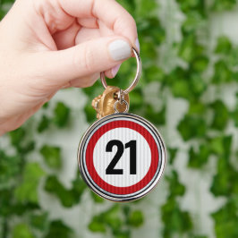 21st Birthday Speed Limit Sign - ANY AGE Schlüsselanhänger