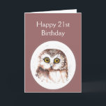 21st Birthday Who Loves You, Cute Owl Humour Karte<br><div class="desc">Happy 21st Twenty-First Cute Watercolor Owl.  For those who love birds or owls and or has a sense of humor.</div>