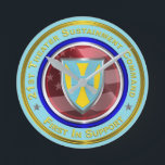21st Theater Sustainment Command Runde Wanduhr<br><div class="desc">Display your pride for the 21st Theater Sustainment Command! Very unique design gift for anyone looking for that one of a kind special gift. This beautiful and one of a kind design 21st Theater Command Keepsake Wall Clock makes a wonderful gift to any who are serving or have served in...</div>