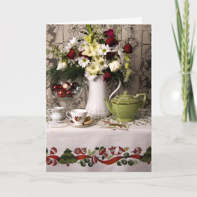 2203 Teatime Floral Stillleben Weihnachten (Vorderseite)
