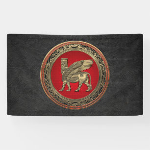 [220] Assyrian Winged Bull - Gold Lamassu Banner