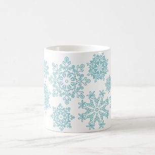 220 Blau-Schneeflocke-Tasse Kaffeetasse