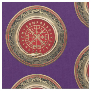 [220] Vegvisir - Viking Gold Magic Runic Compass Stoff
