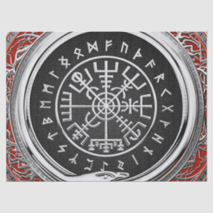 [220] Vegvisir - Viking Silver Magic Runic Compass Seidenpapier