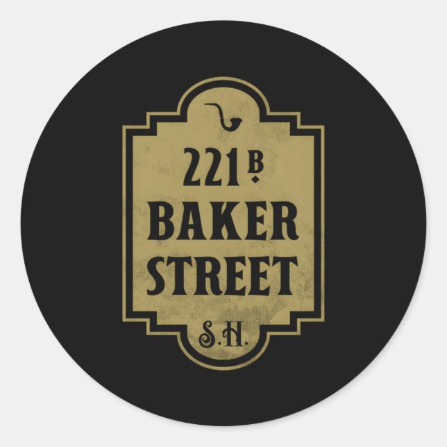 221B Bäckerstraße gestört Runder Aufkleber (Vorderseite)