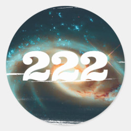 222 Alignment Angel Number Galaxy Manifestation Runder Aufkleber